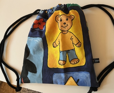 RUCKSACK - Turnbeutel für Kinder (Kordel schwarz)